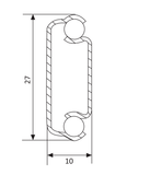 27MM Ball Bearing Slide, Swan Type, 3/4 Drawout