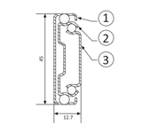 45MM Ball Bearing Slide, Full Extension